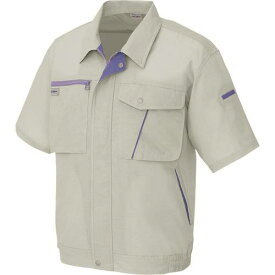 ■アイトス 半袖ブルゾン(男女兼用) アースグレー S 231003S(1437456)[送料別途お見積り][法人限定][掲外取寄]