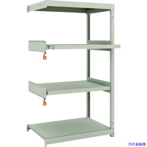 ■TRUSCO スチールラック M1.5型軽中量棚 860×595×H1500 4段うちスライド2段 連結 M1.55362M2B(1497815)