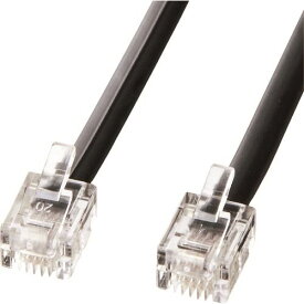 ■SANWA モジュラーケーブル(黒) TELN120BKN2(2005366)[送料別途お見積り][法人限定][掲外取寄]