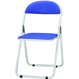 ■TOKIO パイプ椅子 シリンダ機能付 アルミパイプ ブルー CF700BL(2985209)