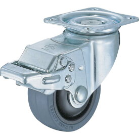■ハンマー 静音旋回式ゴム車輪(ナイロンホイール・ベアリング)65mm ストッパー付 417BBSFR65(3200337)