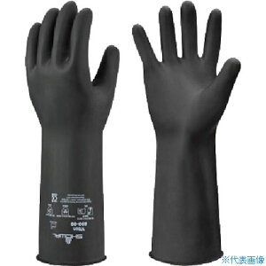 ■ショーワ 耐薬品手袋 No890 フッ素ゴム製化学防護手袋 Lサイズ ブラック 黒 NO890L(BK)(4075290)