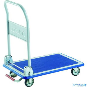 ■TRUSCO プレス製台車 ドンキーカート 折りたたみ式740×480 ピン式固定車ストッパー付 101NKB(4144988)