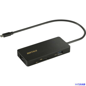 ■BUFFALO Type−C接続 ドッキングステーション PD対応 CR付 ブラック LUDU3CGCBK(4570638)