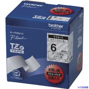 ��brother Tze�e�[�v ������/�����e�[�v/6mm (�����p�p�b�N5��) TZE111V(4808586)
