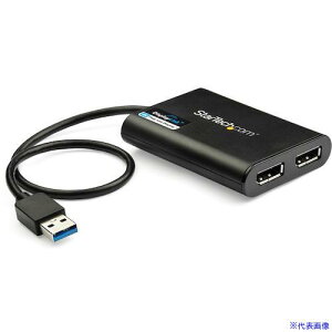 ���X�^�[�e�b�N �f�B�X�v���C�A�_�v�^�[/USB-A - 2x DP/USB 3.0/4K60Hz/BK USB32DP24K60(4928249)[�@�l�E���Ə�����][�O������]