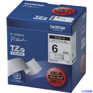 ��brother Tze�e�[�v ������/���n/6mm (�����p�p�b�N5��) TZE211V(4976308)