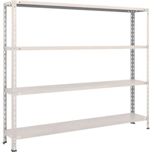 ■TRUSCO スチールラック 軽量棚 中棚ボルトレス型1800X300X1500 4段 ネオグレー L56V14(NG)(5025443)
