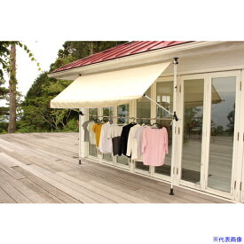 ■TASSCOM 竿付きオーニング4 2m ベージュ TAN90220ABE(5566098)[法人限定][外直送元]