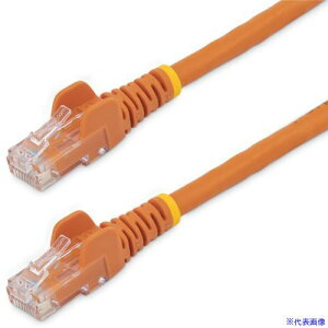 ��StarTech �J�e�S��6 LAN�P�[�u��/1.5m/�I�����W/�M�K�r�b�g�C�[�T�l�b�g�P�[�u��/�c���܂�h�~�@�\�t/CAT6 N6PATC150CMOR(5726553)[�@�l����][�O������]