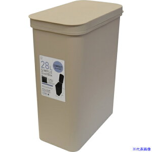 ��KOKUBO SIMPLE DUST BOX 28L �x�[�W�� KM601(5837951)×6[�@�l�E���Ə�����][�O������]