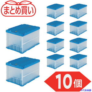 ��TRUSCO �y�܂Ƃߔ����z�I���R�� ���^�܂肽���݃R���e�i 50L ���b�N�t�^�t ������ 10�� TRC50BHTM10P(5919135)