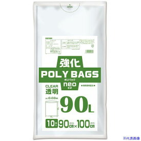 ■オルディ 強化ポリバッグネオ90L 0.03mm 透明 KPN9010(5920211)×30[送料別途お見積り][法人限定][掲外取寄]
