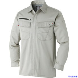■Atackbase 長袖シャツグレー5L 8101606507(6082748)[送料別途見積り][法人・事業所限定][外直送]