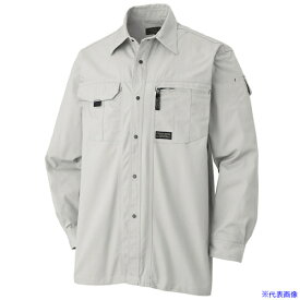■Atackbase 長袖シャツグレー5L 611606507(6087285)[送料別途見積り][法人・事業所限定][外直送]