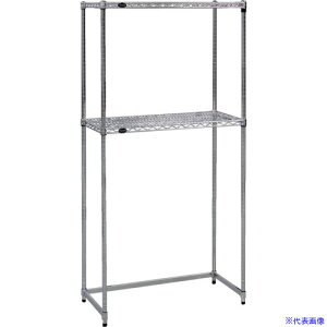 ■TRUSCO スチール製メッシュラック下段開放型 W1205XD305XH1533 棚板2枚 TMESB5432(6524816)