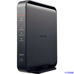 BUFFALO Wi|Fi[^[ LANe@11ax/ac/n/a/g/b 1201+300MbpsubN55×159×130 WSR1500AX2L(6600596)