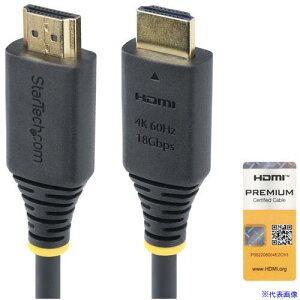 ��StarTech HDMI 2.0�P�[�u��/50cm/4K60Hz 1440p 144Hz/Premium HDMI/TV �p�\�R���ڑ� HDMI2CABLE4K6050C(6971383)[�@�l����][�O������]