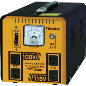 ■TRUSCO ポータブルトランス 30A 3kVA 降圧・昇圧兼用型 TPT30BD(7644639)