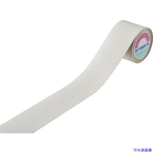 ■緑十字 屋外用ラインテープ(反射) 白 RHW−10 100mm幅×5m 合成ゴム 105105(8149303)