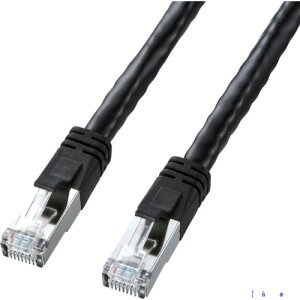 ��SANWA CAT6 LAN�P�[�u�� PoE�Ή��^�C�v �u���b�N 7m KBT6POE07BK(8353070)