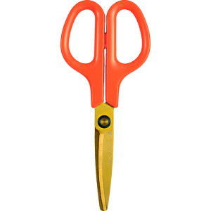 ■PLUS 34554)ハサミ フィットカットカーブ 洗えるチタン SC−175STW キャロットオレンジ SC175STWOR(8364436)