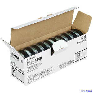 ��KING JIM �y�����z�u�e�v���vPRO�e�[�v 12mm �G�R�p�b�N(10����)/�������x��/������ ����8m ST12K10PN(8369203)