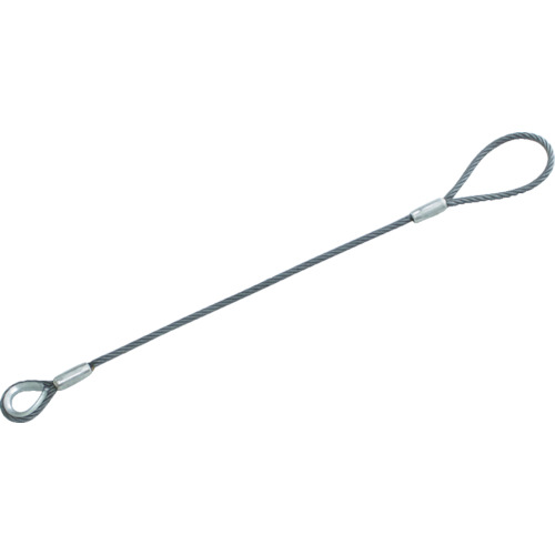 トラスコ中山 ワイヤロープスリング ■TRUSCO ワイヤロープスリング Bタイプ アルミロック 6mmX4m TWBL6S4(8370593)
