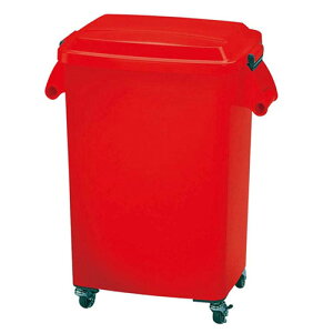 ◆ ミヅシマ工業 ゴミ箱 厨房ペールCK-45 レッド 間口516mm×奥行313mm×高さ623mm 214-0244 レッド