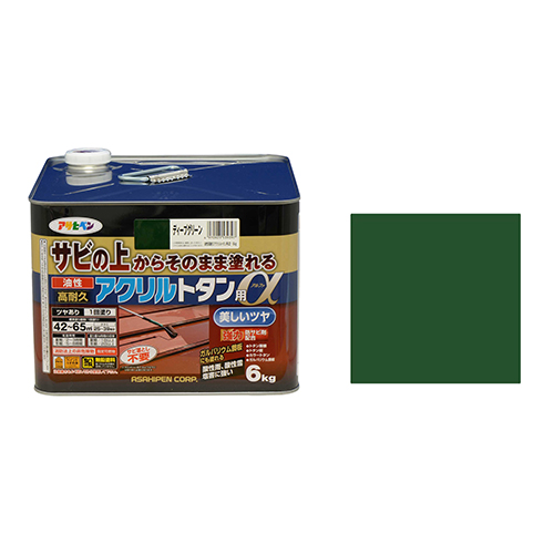 ◇アサヒペン東京支店 アサヒペン 油性高耐久アクリルトタン用α 6kg