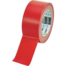 ■TRUSCO カラー布粘着テープ 幅50mm長さ25m レッド CNT5025R(1025997)