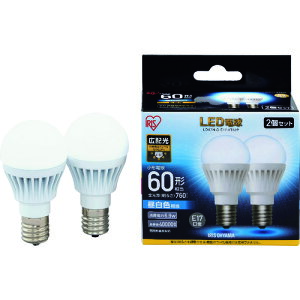 ��IRIS 567979 LED�d��2�Z�b�g E17�L�z���^�C�v 60�`���� �����F LDA7NGE176T52P(1256767)