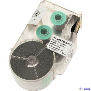 ��PANDUIT �M�]�ʃn���f�B�v�����^�p�Z���t���~�l�[�g���x�� �r�j�� �� �󎚕��c12.7mmx��25.4mm S100X150VDC S100X150VDC(1477464)×10[�����ʓr�����ς�][�@�l����][���[�J�[���]