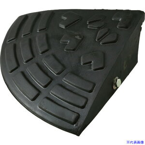 ■緑十字 95mm段差用プレート コーナータイプ 黒 ロードアップ6010R H95×W250×D250mm 再生ゴム製 121026(1479770)