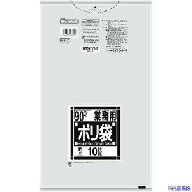 ■サニパック バイオマスプラ10%配合ゴミ袋90L透明0.045mm N93V(1990196)