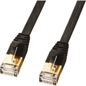 ��SANWA CAT7�E���g���t���b�gLAN�P�[�u��(0.5m�A�u���b�N) KBFLU7005BK(2013361)[�@�l�E���Ə�����][�O������]