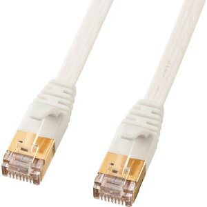 ��SANWA CAT7�E���g���t���b�gLAN�P�[�u��(1m�A�z���C�g) KBFLU701W(2016536)[�@�l�E���Ə�����][�O������]