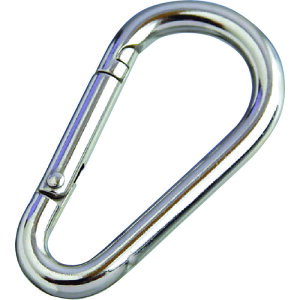 ■水本 ステンレス ナス型カラビナ(環なし) SUS316 線径8mm 長さ81mm (1個入) B2654(2050355)