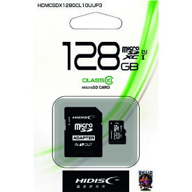 ■ハイディスク マイクロSD128GB HDMCSDX128GCL10UIJP3(2080128)