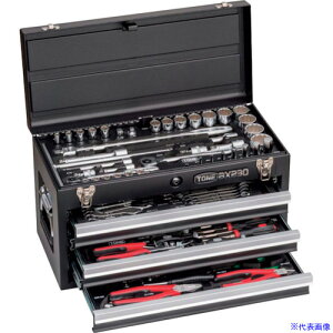 ��TONE �����p�H��Z�b�g �c�[���Z�b�g(�}�b�g�u���b�N) �Ԍ�508×���s232×����302mm �����p9.5mm�A12.7mm TSXT95021BK(2304603)[�@�l����][�O������]