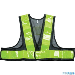 ■TRUSCO 安全ベスト 紺*イエロー ショート丈 ポリエステル製 TKA550A(3623081)