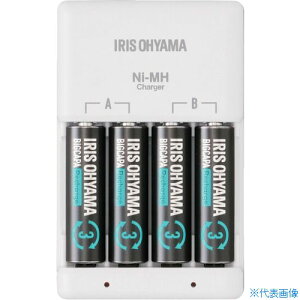 ■IRIS 578041 ビックキャパ リチャージ 充電器セット 単3型4個付 BCRSC3MH4S(3649476)