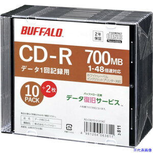 BUFFALO wfBA CD-R PCf[^p 700MB @l`l 10+2 ROCR07D012CWZ(3822053)