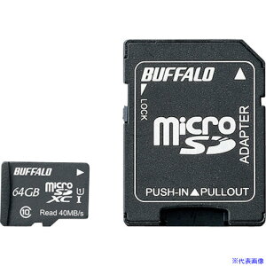 BUFFALO UHS|I Class1 microSDXCJ[h SDϊA_v^[t 64GB RMSD064GU1SA(4170693)