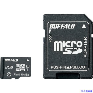 BUFFALO UHS|I Class1 microSDHCJ[h SDϊA_v^[t 8GB RMSD008GU1SA(4170698)