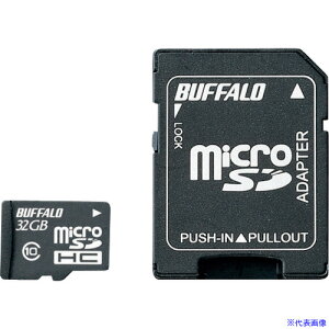 BUFFALO Class10 microSDHCJ[h SDϊA_v^[t 32GB RMSD32GC10AB(4172263)
