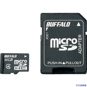 BUFFALO hdl Class4Ή microSDHCJ[h SDϊA_v^[tf 16GB RMSDBS16GAB(4173770)