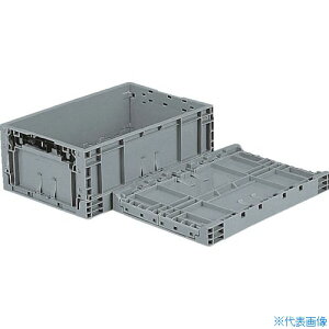 ■サンコー TP規格折りたたみコンテナー 556650 TPO−342ライトグレー SKTPO342GLL(4235240)