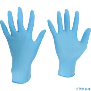 ■ミドリ安全 ニトリル使い捨て手袋 極薄 粉なし 青 SS (100枚入) VERTE710NSS(4478517)
