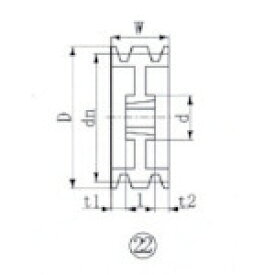 ■EVN ブッシングプーリー SPB 315mm 溝数3 SPB3153(4555104)[送料別途見積り][法人・事業所限定][メーカー取寄]